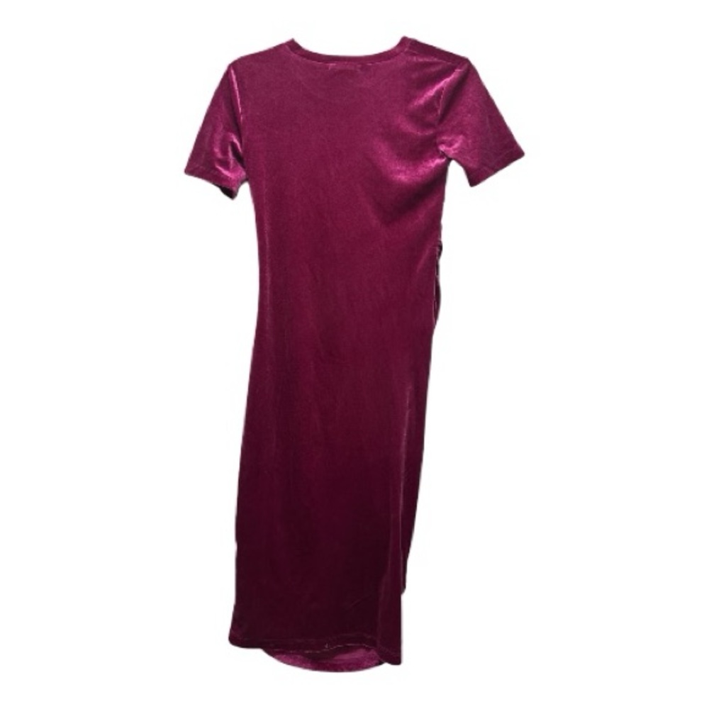 Zara Velvet Fuchsia Midi Dress - Picture 4 of 4